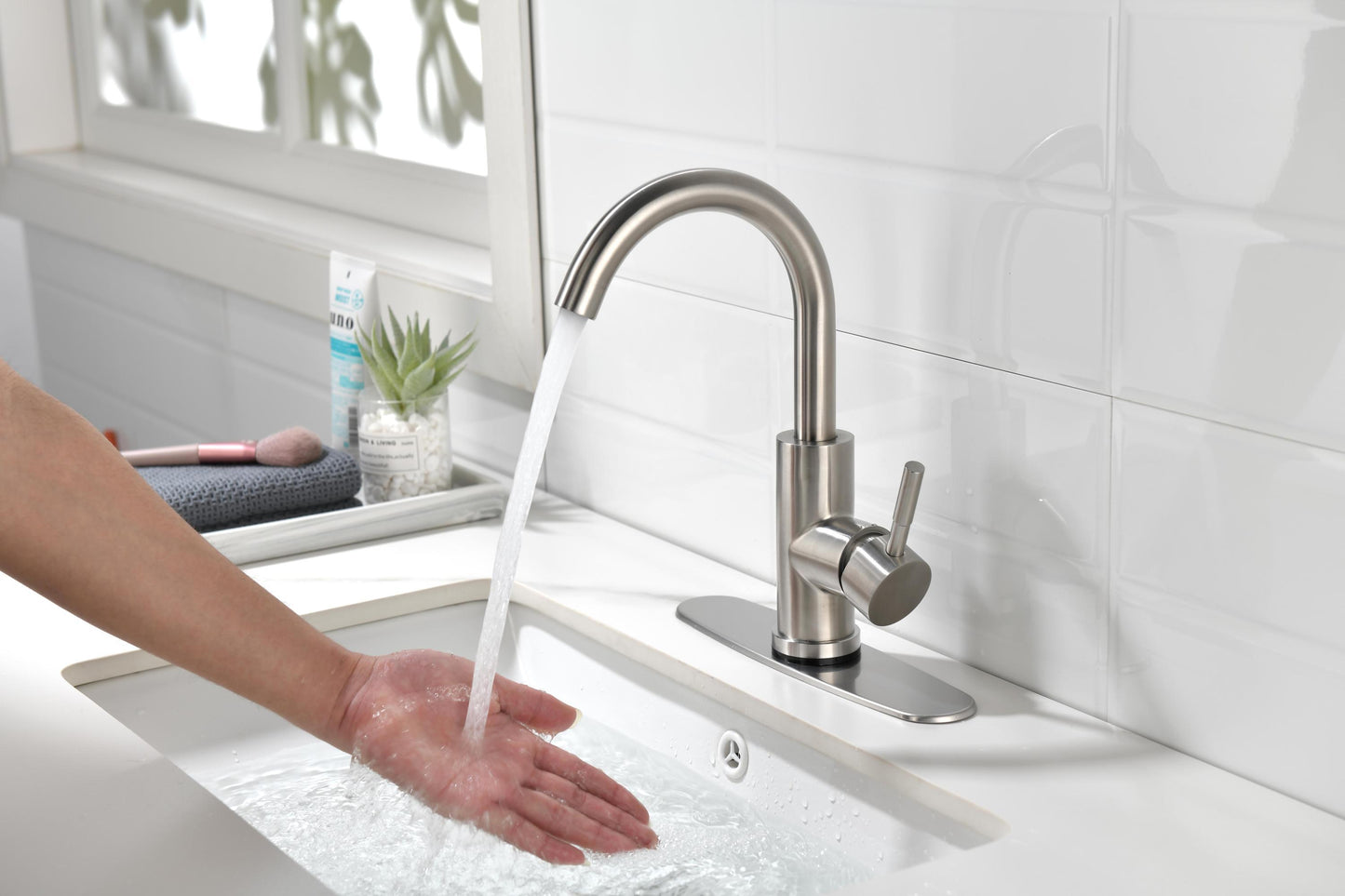 Touch Single Handle Bathroom Vanity Sink Faucet