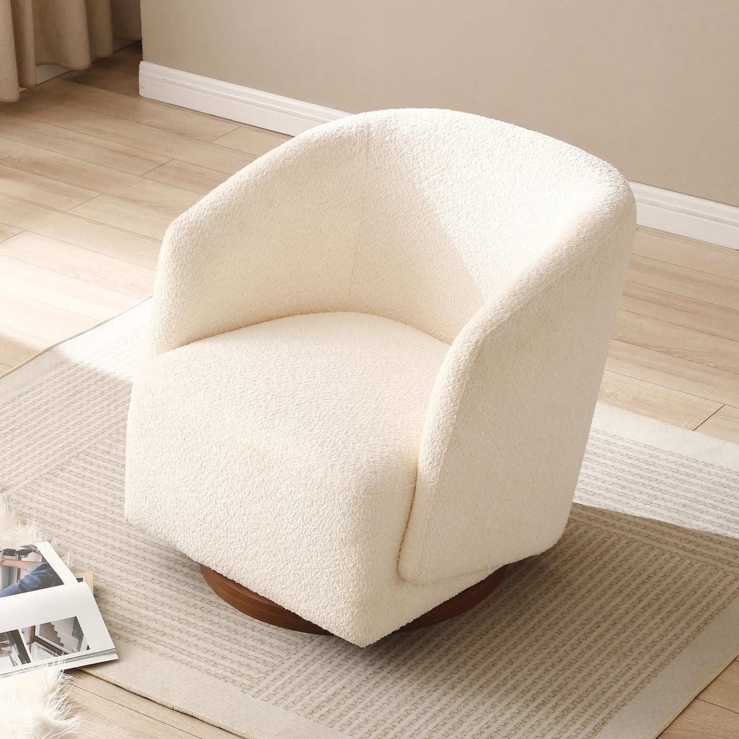 Swivel Accent Chair Armchair Round Barrel Chair for Living Room Bedroom