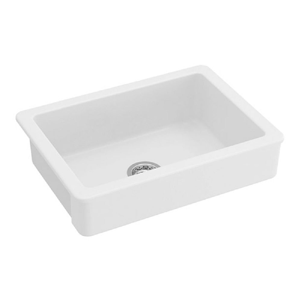 24-inch Farmhouse Style White Ceramic Kitchen Sink