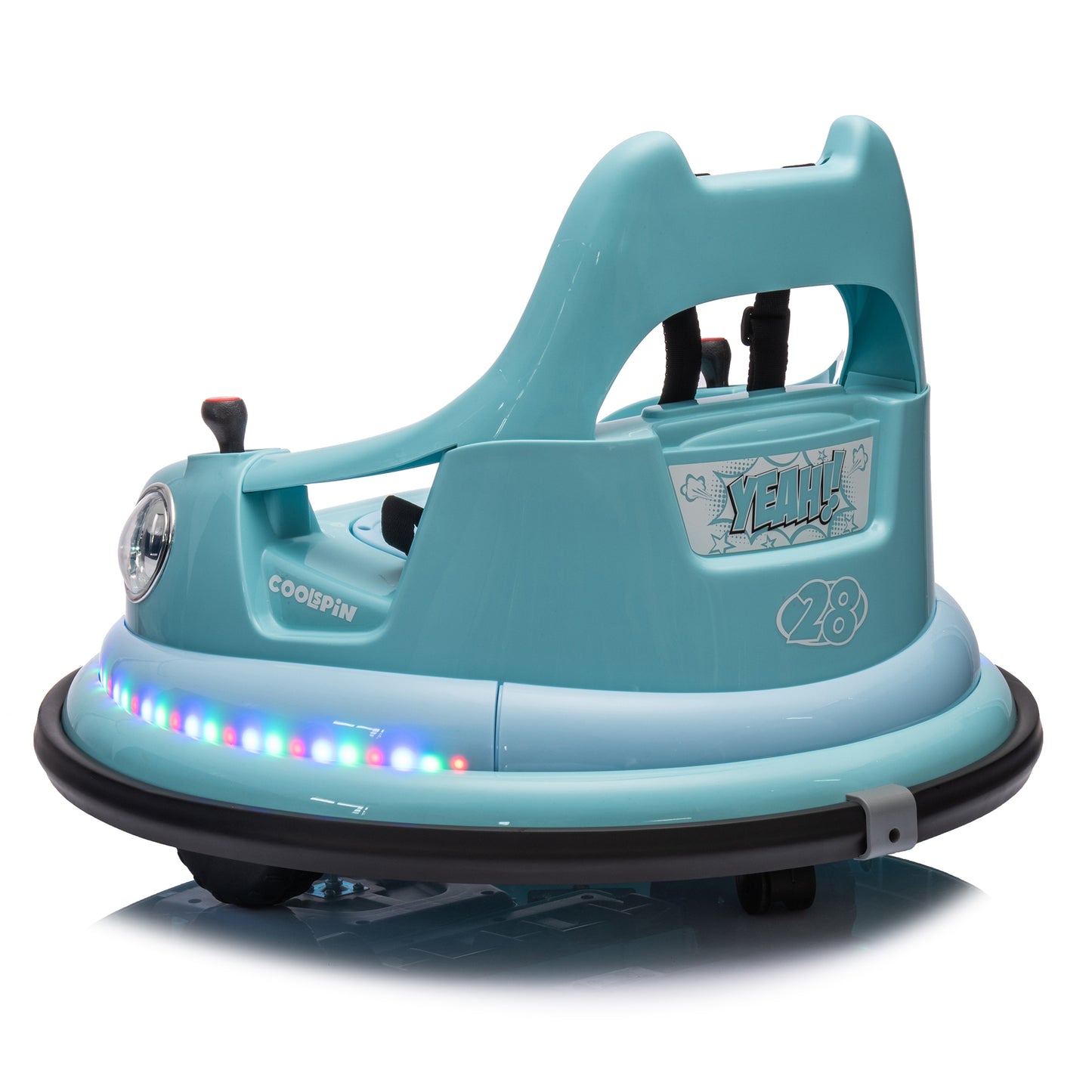 12V Kids' Electric Bumper Car with Remote Control and LED Lights