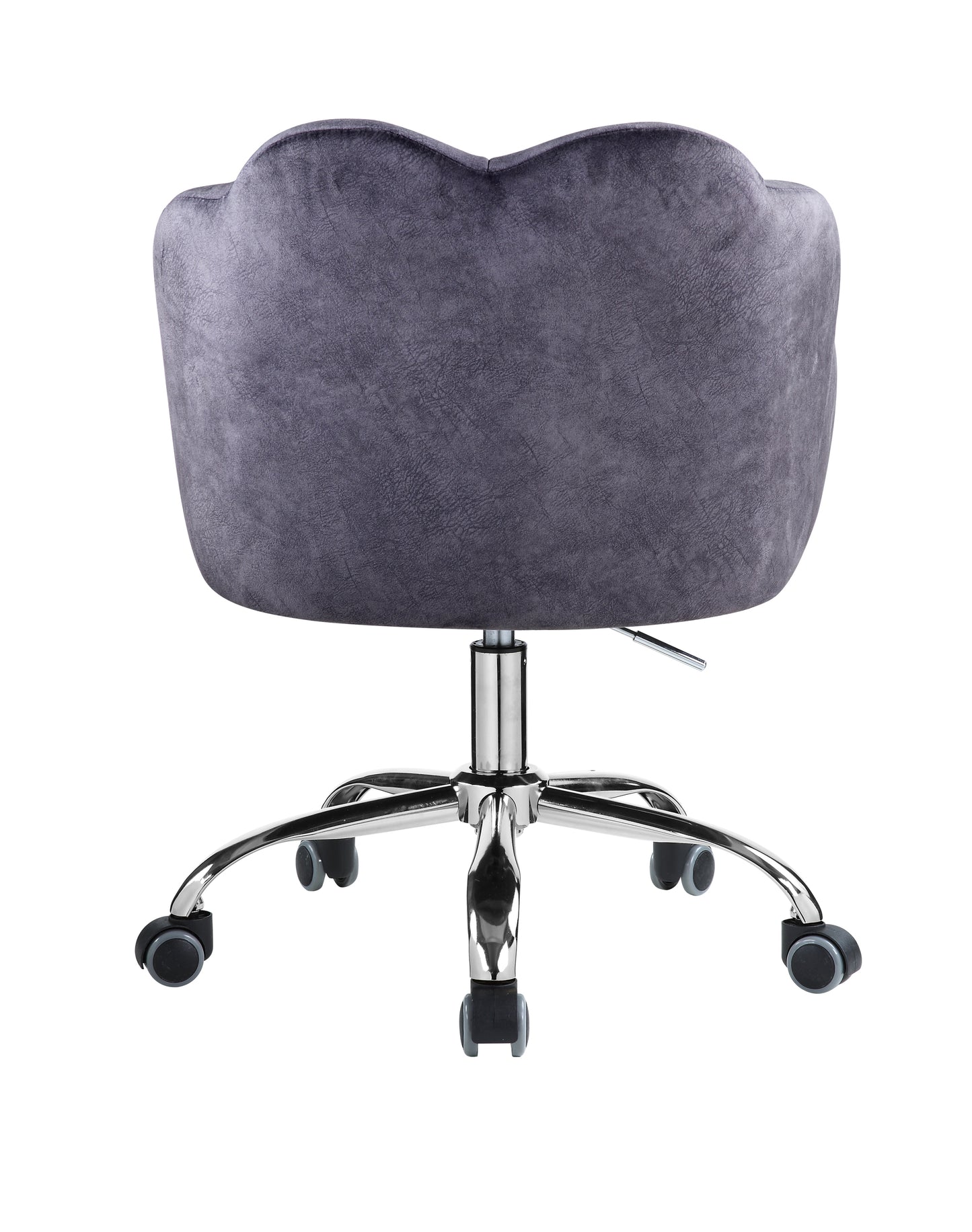 Rowse Office Chair in Dark Gray Velvet & Chrome Finish OF00118