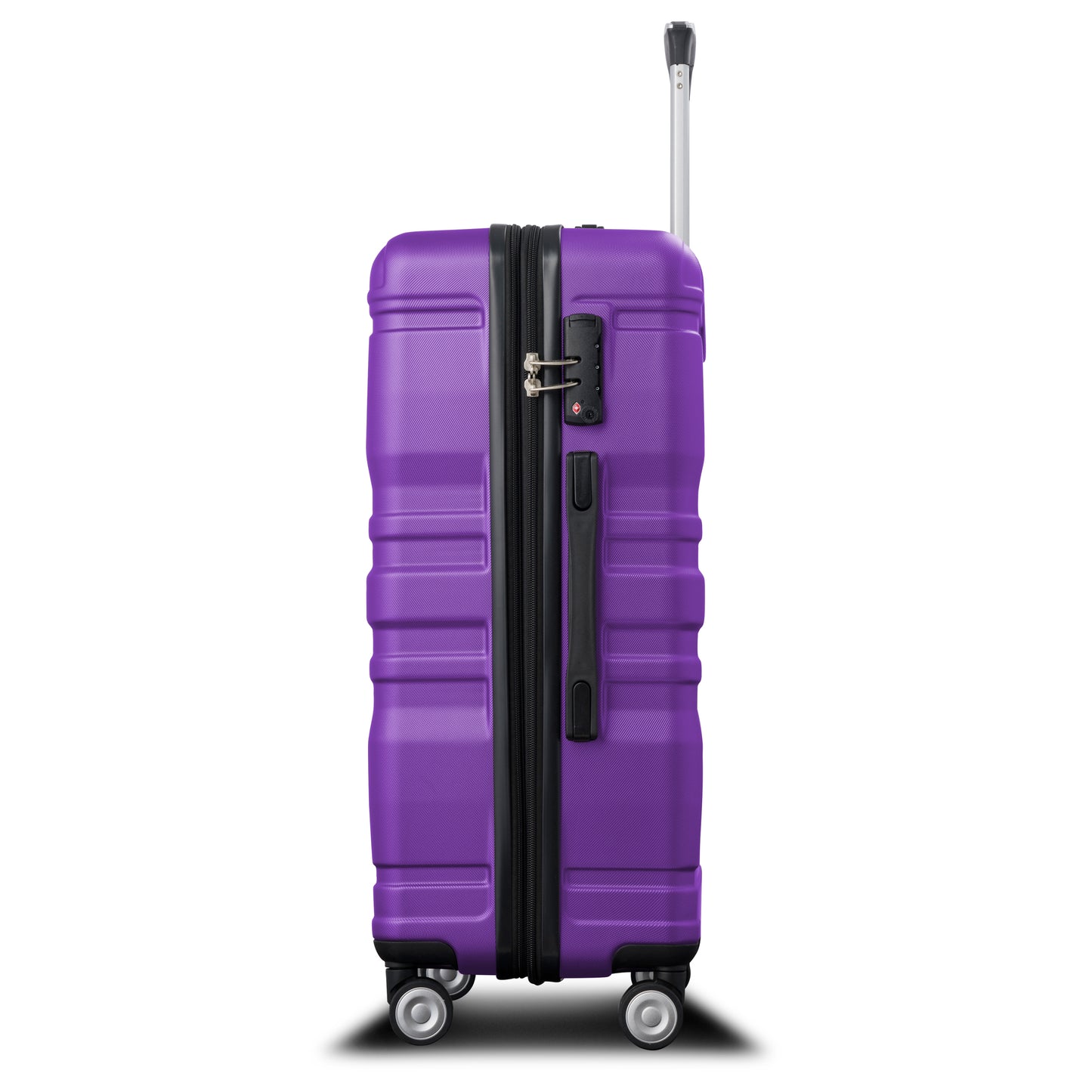 Luggage Sets New Model Expandable ABS Hardshell 3pcs Clearance Luggage Hardside Lightweight Durable Suitcase sets Spinner Wheels Suitcase with TSA Lock 20''24''28''(purple)