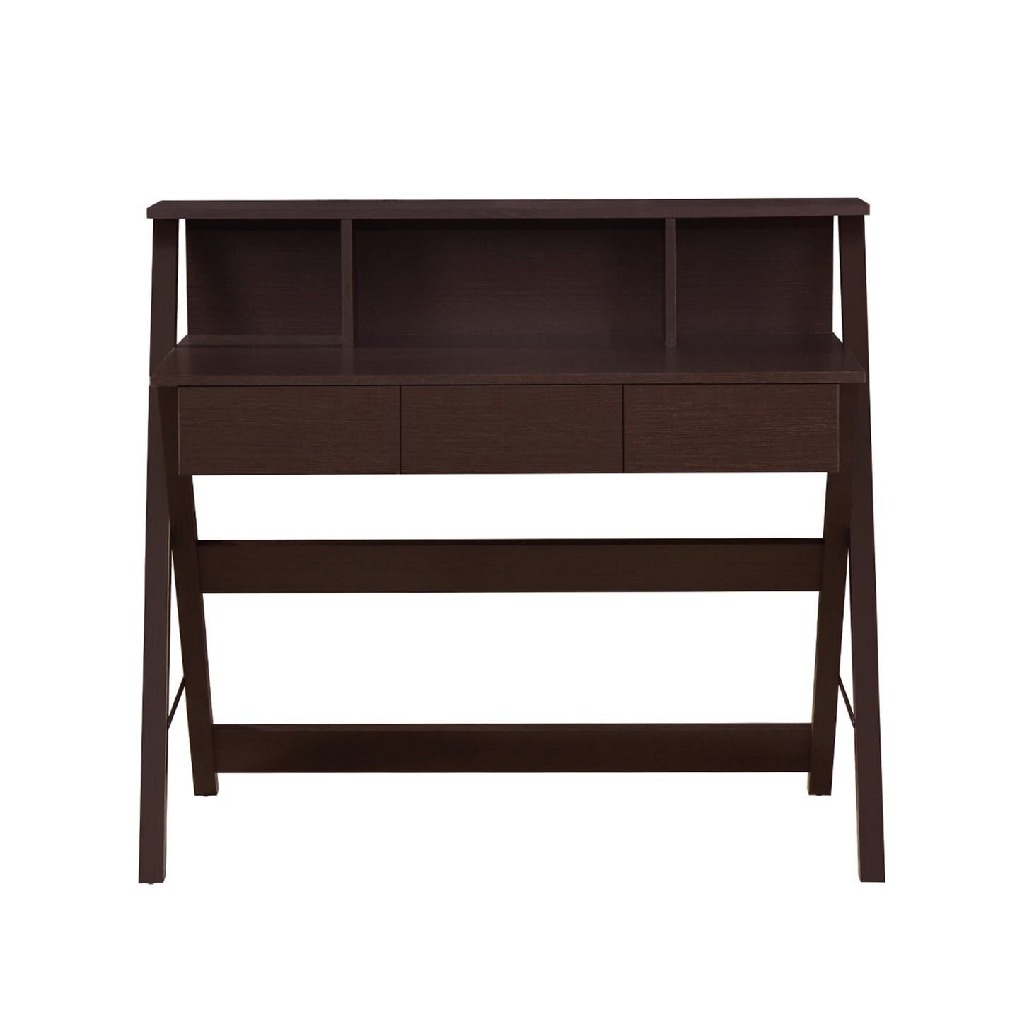 Elegant Writing Desk with Ample Storage in Wenge Wood