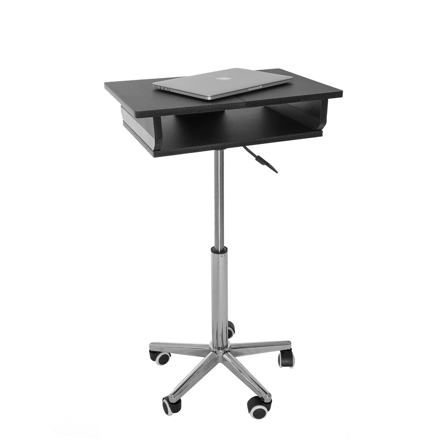 Techni Mobili Adjustable Laptop Cart with Folding Panels, Graphite