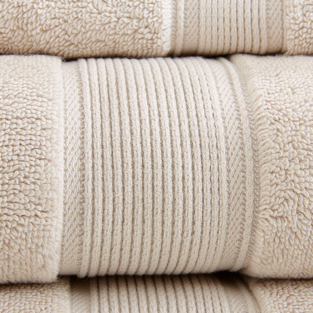 Premium Madison Park Signature 100% Cotton 8-Piece Antimicrobial Towel Set