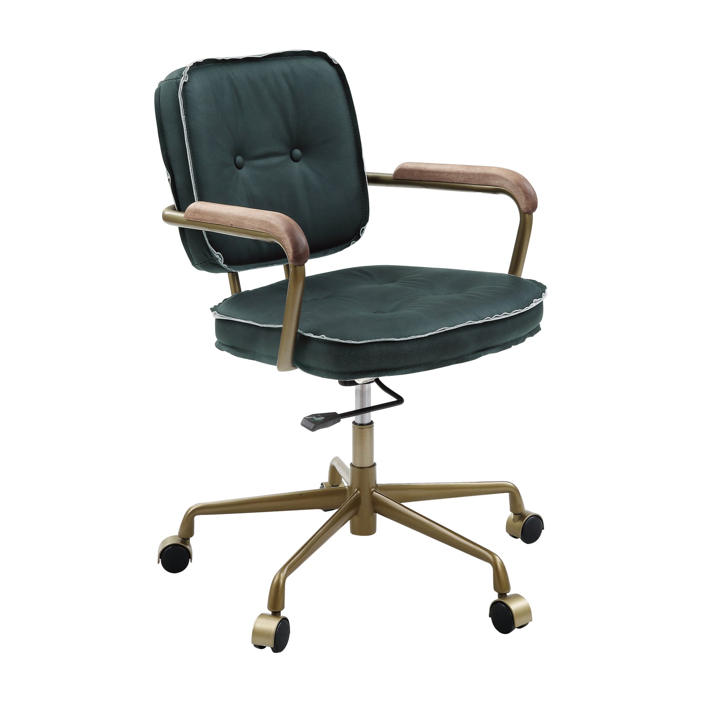 Siecross Office Chair, Emerald Green Leather 93171