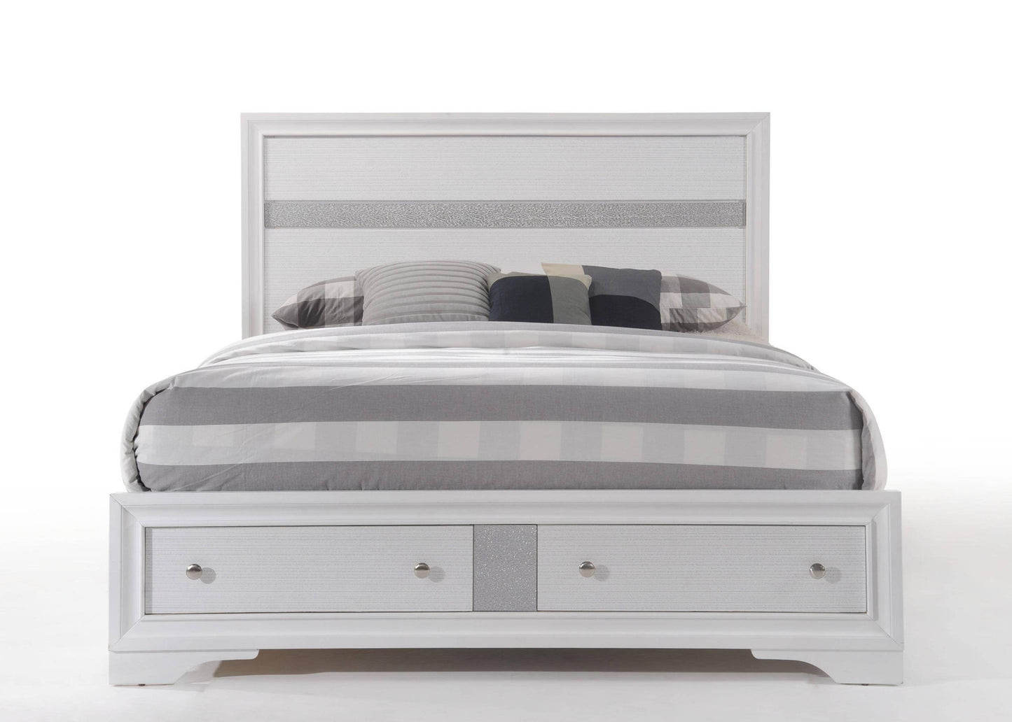 Naima Queen Bed in White 25770Q