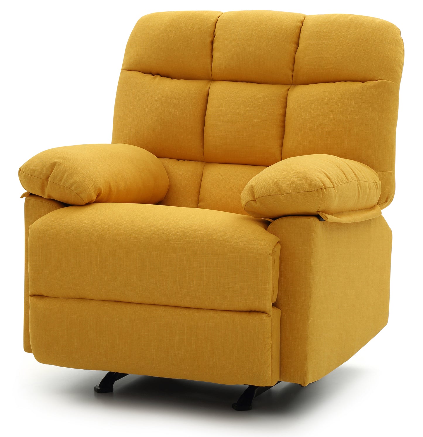 Yellow Rocking Recliner Chair with Foam Filling