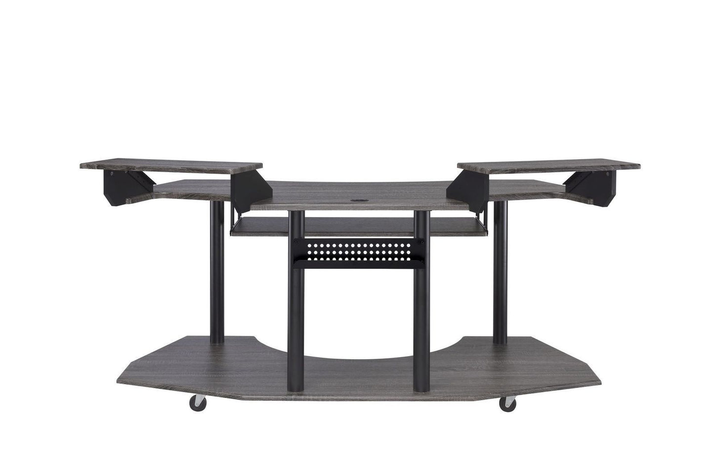 Modern Black Oak Eleazar PC Desk with Ample Workspace