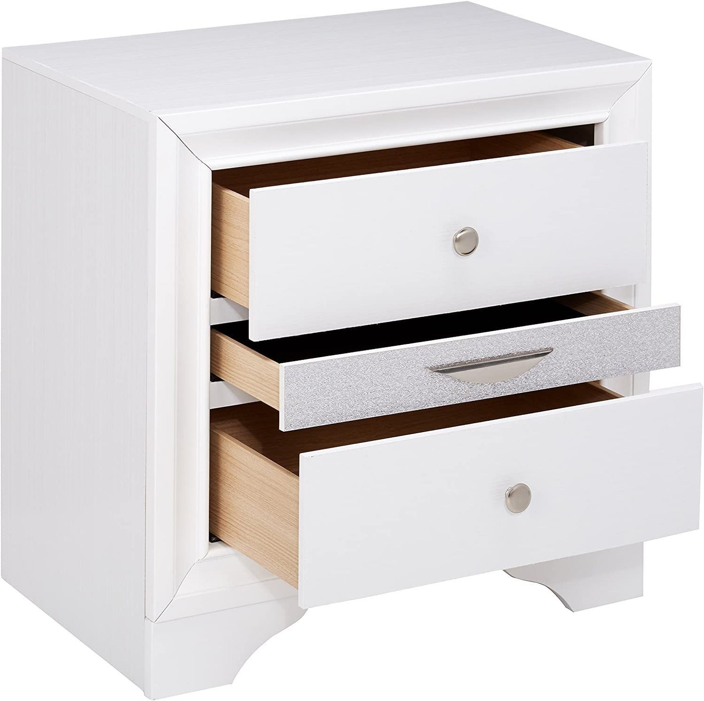 Naima Nightstand in White 25773