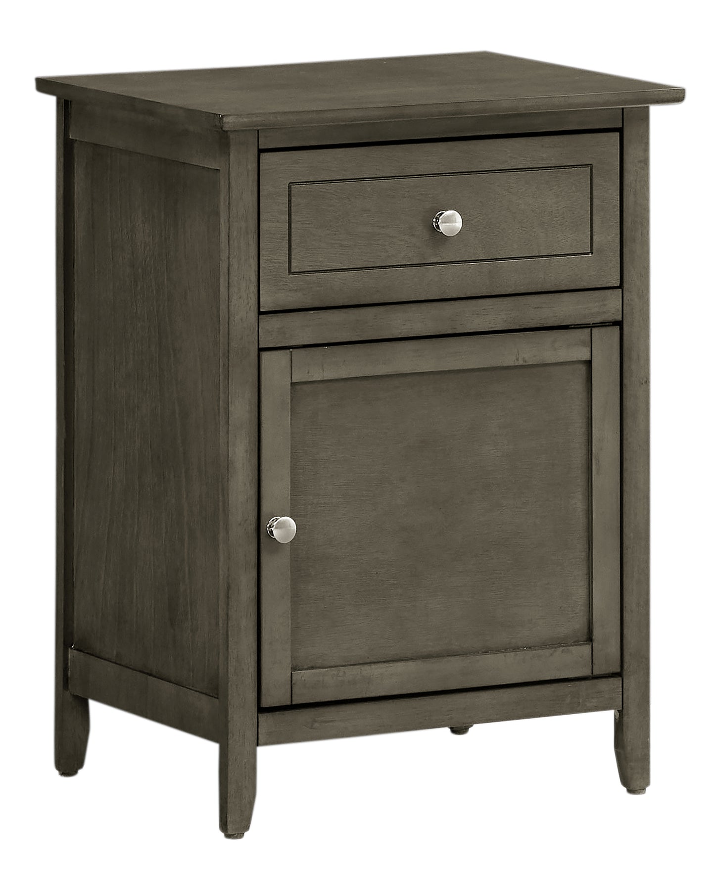 Izzy G1411-N-05 1 Drawer /1 Door Nightstand , Gray