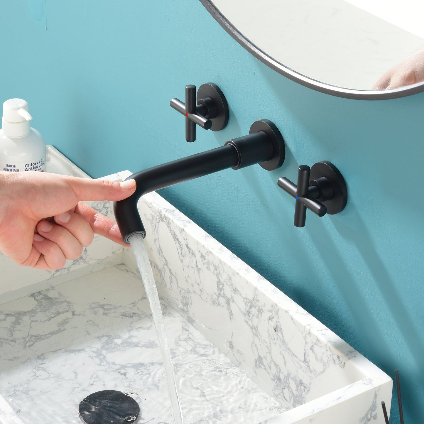 Elegant Matte Black Brass Bathroom Faucet