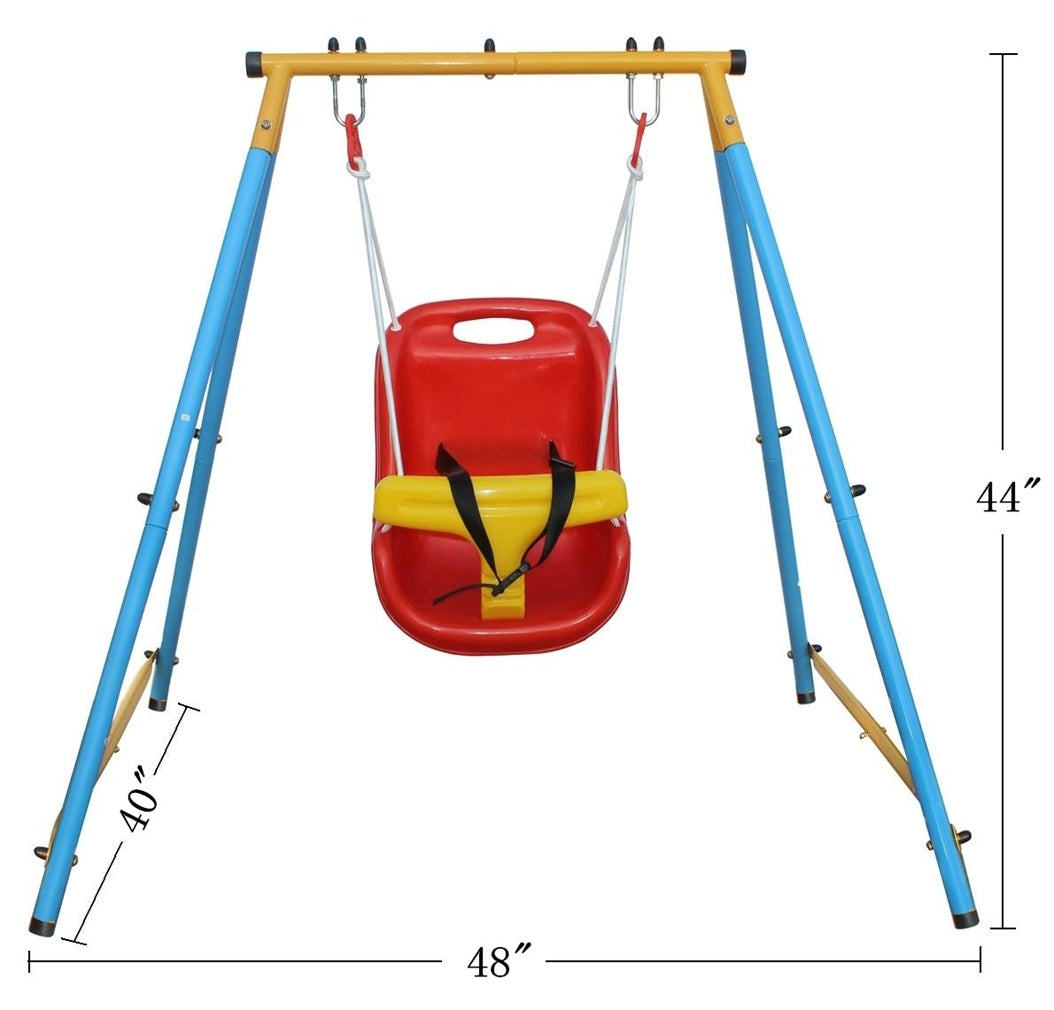 Baby Swing Set with Safety Belt for Indoor and Outdoor Use