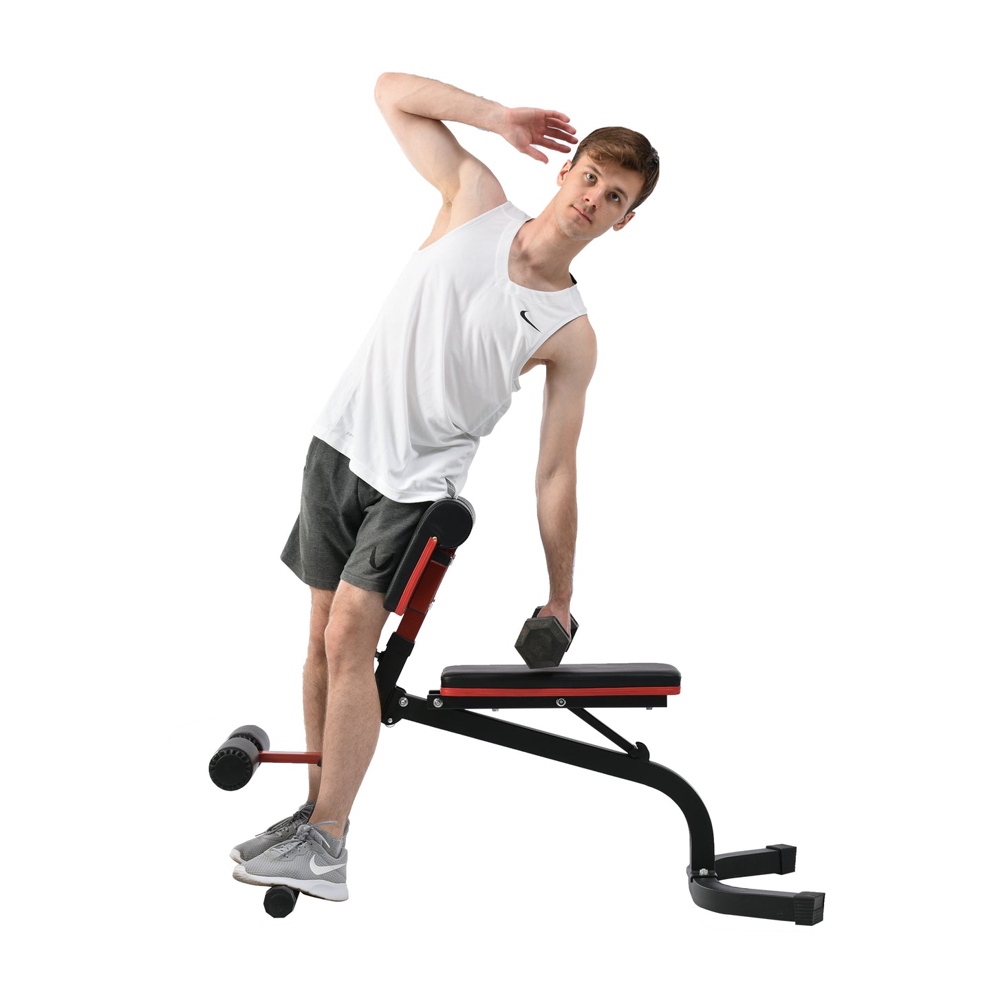 Roman Chair with Adjustable Height,Multi-function Bench, Back Extension Bench, Ab Chair for Whole-Body Training