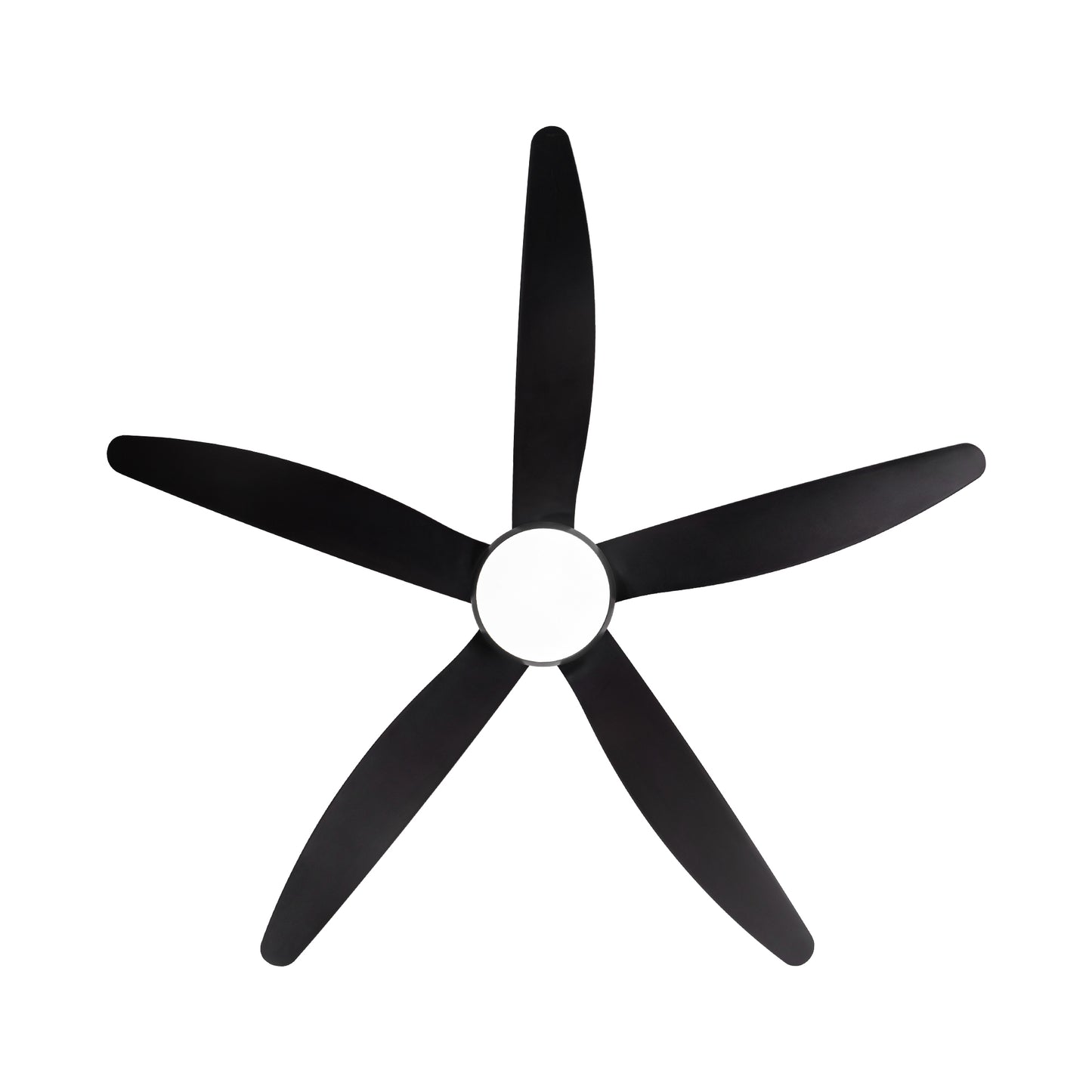 56-Inch Integrated LED Black ABS Blade Ceiling Fan with Lighting