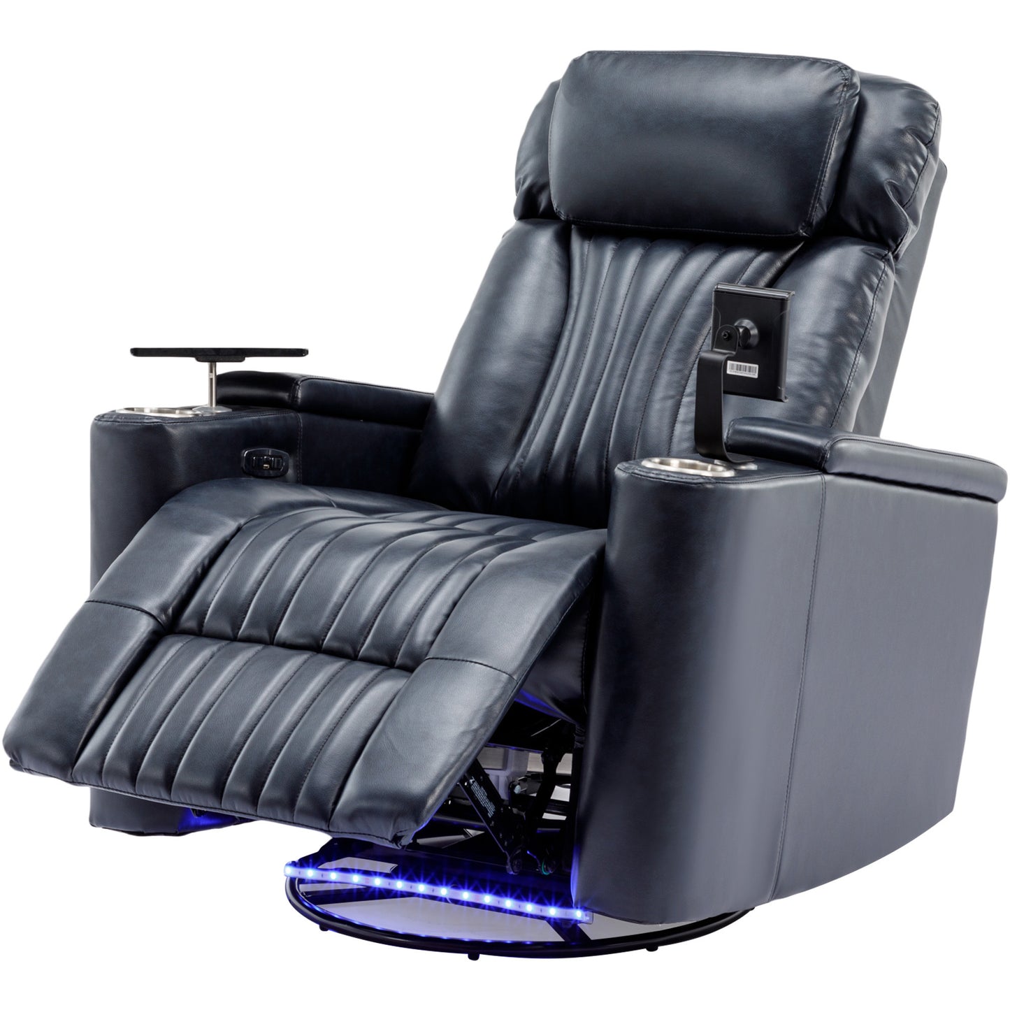 Ultimate Comfort 270° Power Swivel Recliner with Home Theater Features, Blue
Ultimate Comfort 270° Power Swivel Recliner with Home Theater Features, Blue