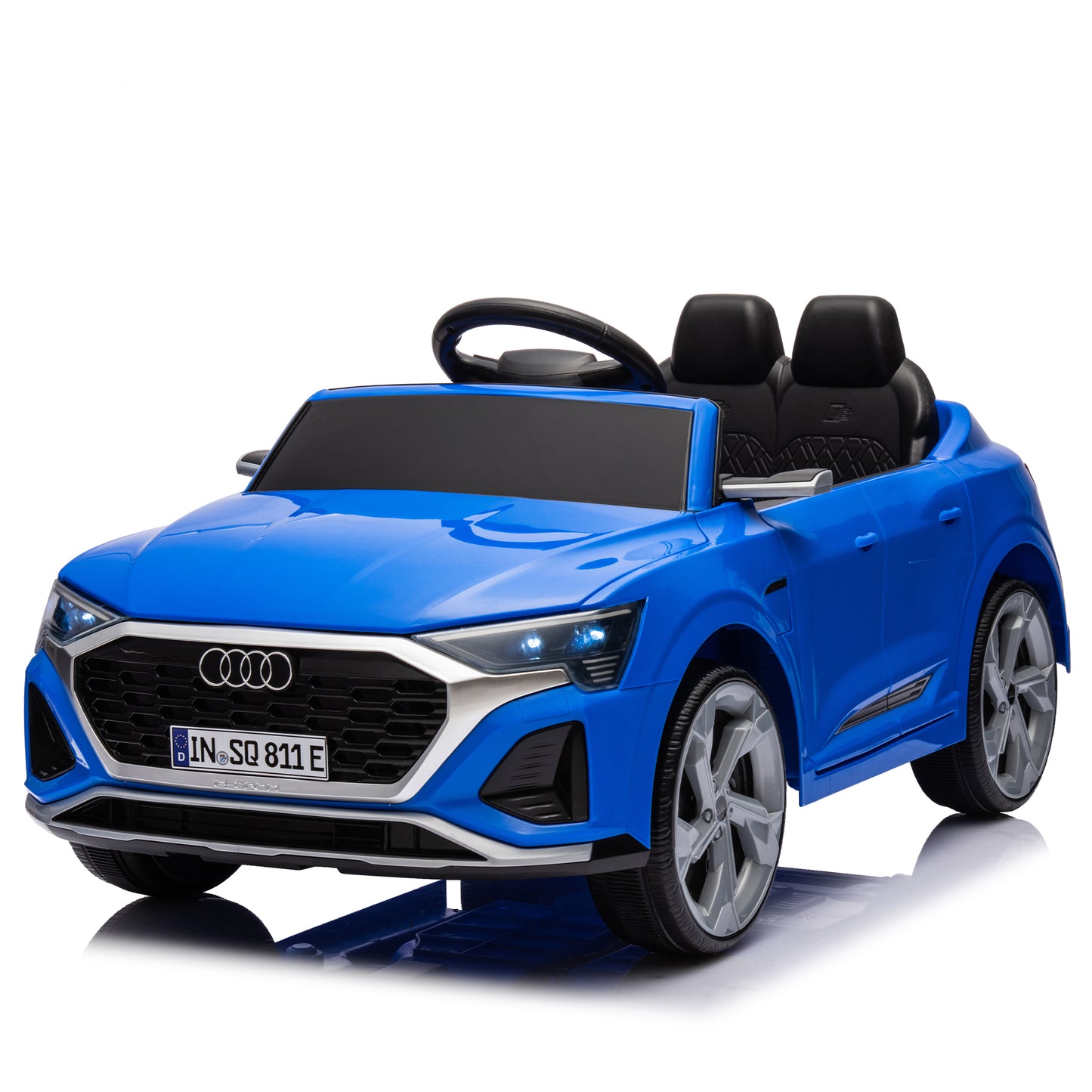 12V Kids Ride On Electric Car w/Parents Remote Control,Licensed Audi SQ8 for Kids,Dual Drive,Suspension,Hanging start,Three speed adjustable Music,Volume Control,LED Lights for Kids Aged 3-6.