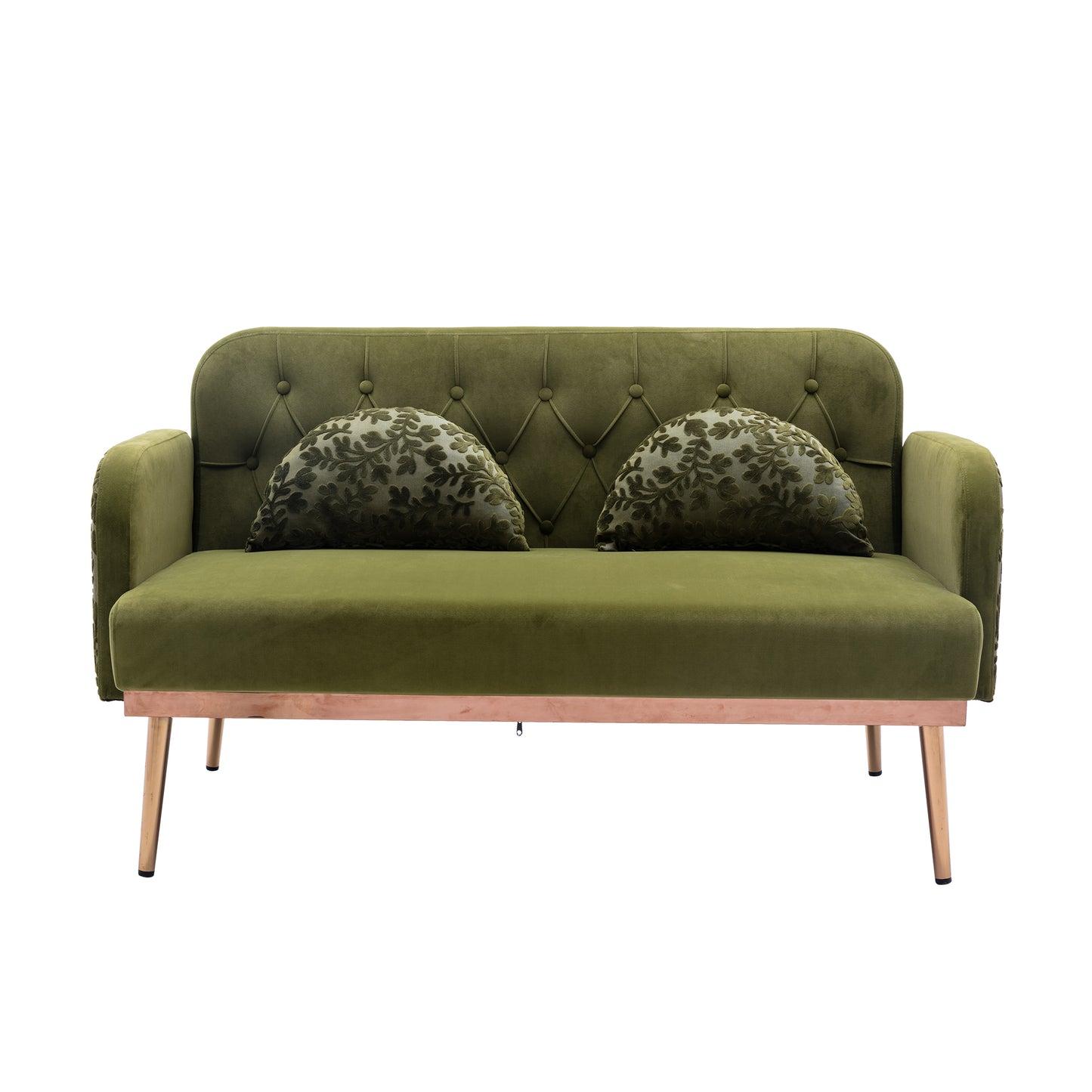 Velvet  Sofa , Accent sofa .loveseat sofa with metal feet