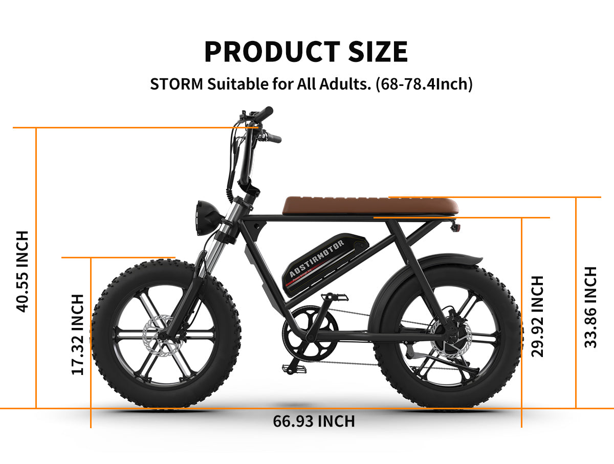 AOSTIRMOTOR new pattern Electric Bicycle 750W Motor 20" Fat Tire With 48V 13AH  Li-Battery