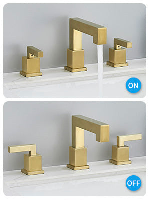 Elegant Brushed Gold Low-Arch Bathroom Faucet with Metal Pop Up Drain