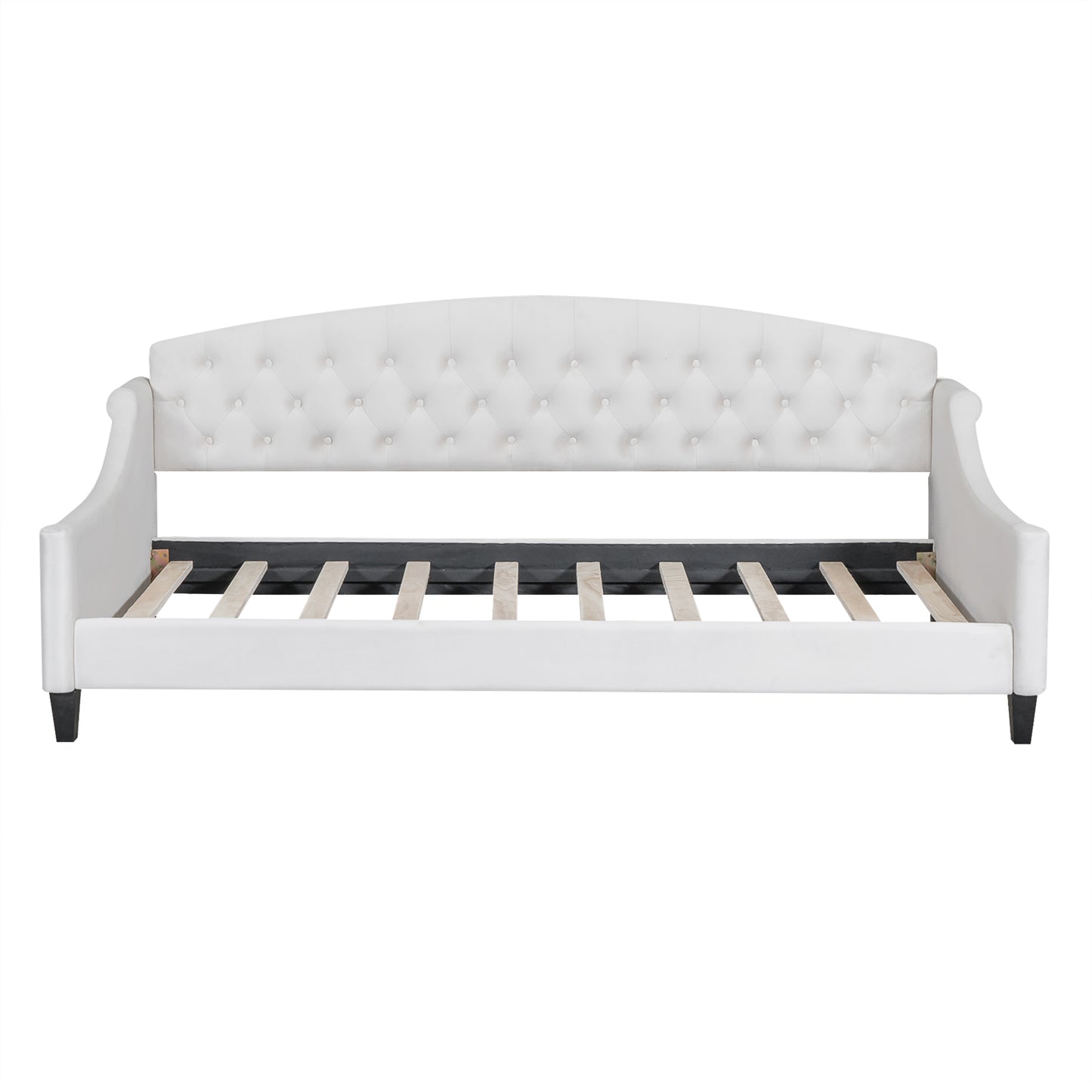 Modern Luxury Tufted Button Daybed,Twin,Beige(Expected Arrival Time:12.28)