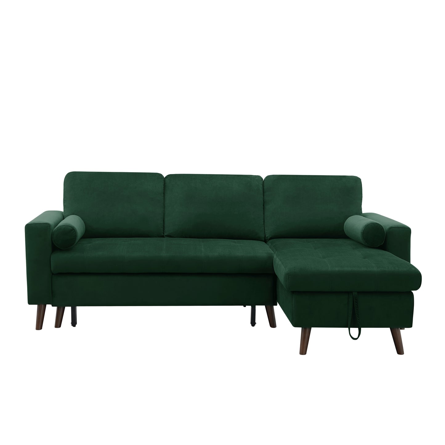 Corner Sleeper Sectional Sofa with Reversible Chaise and Storage