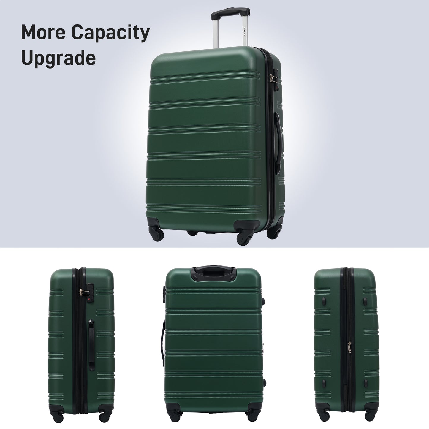 3 Piece Luggage Set Hardside Spinner Suitcase with TSA Lock 20" 24' 28" Available