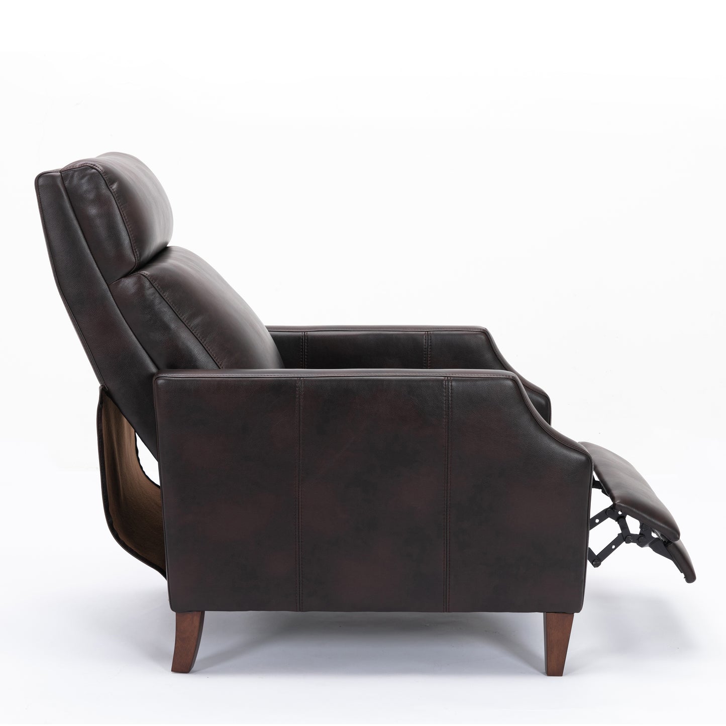 Biscoe Burnished Brown PU Leather Recliner - Stylish and Comfortable relaxer