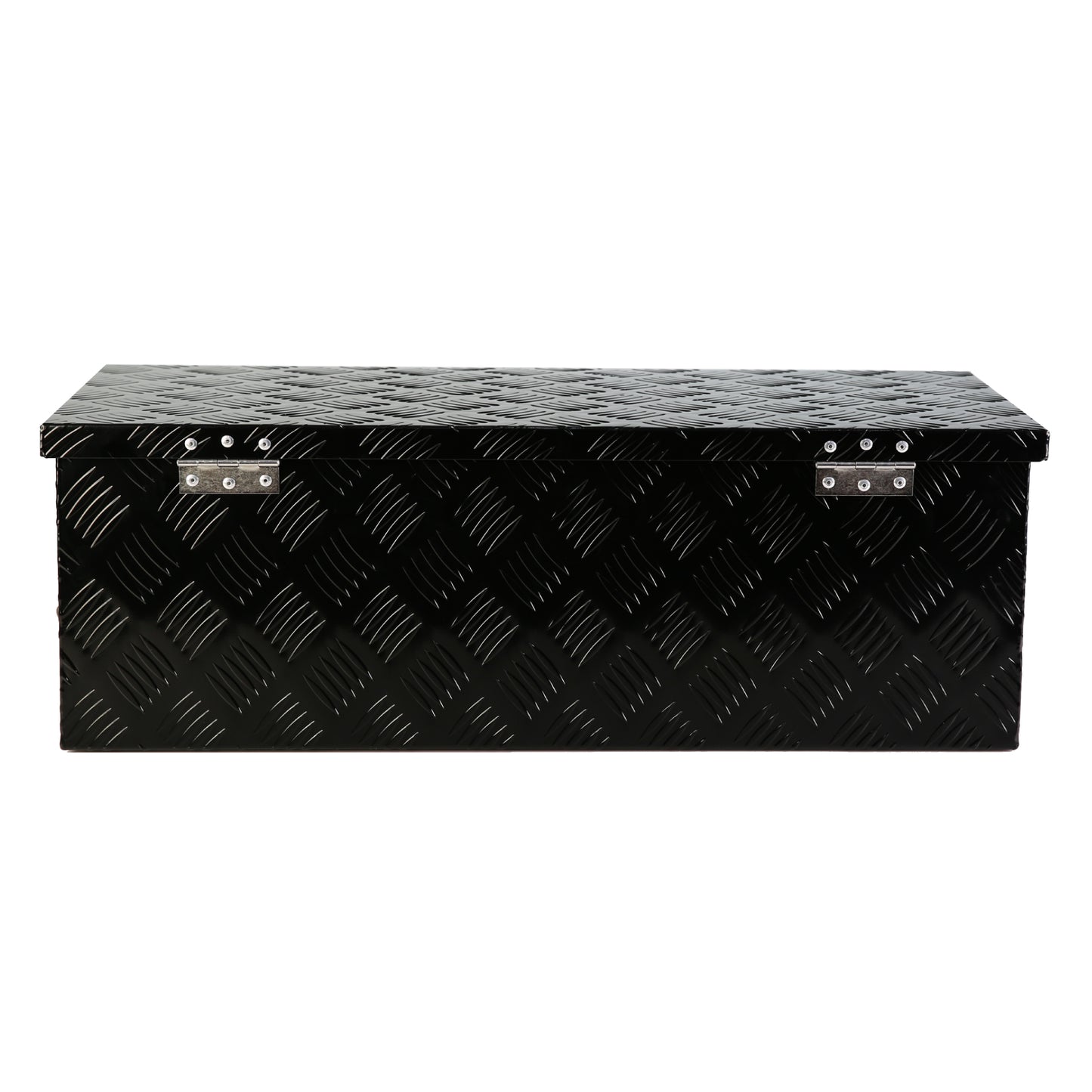 30 Inch Heavy Duty Black Aluminum 5 Bar Tread Tool long Box Truck Pickup Trailer Toolbox Underbody Storage+Lock+Keys (30.1"×12.8"×10.4")