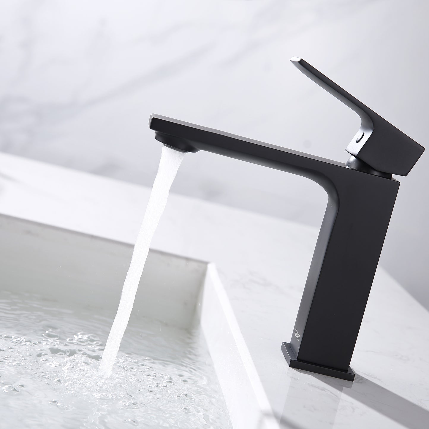 Elegant Matte Black Bathroom Faucet with Single Handle and Pop-Up Drain