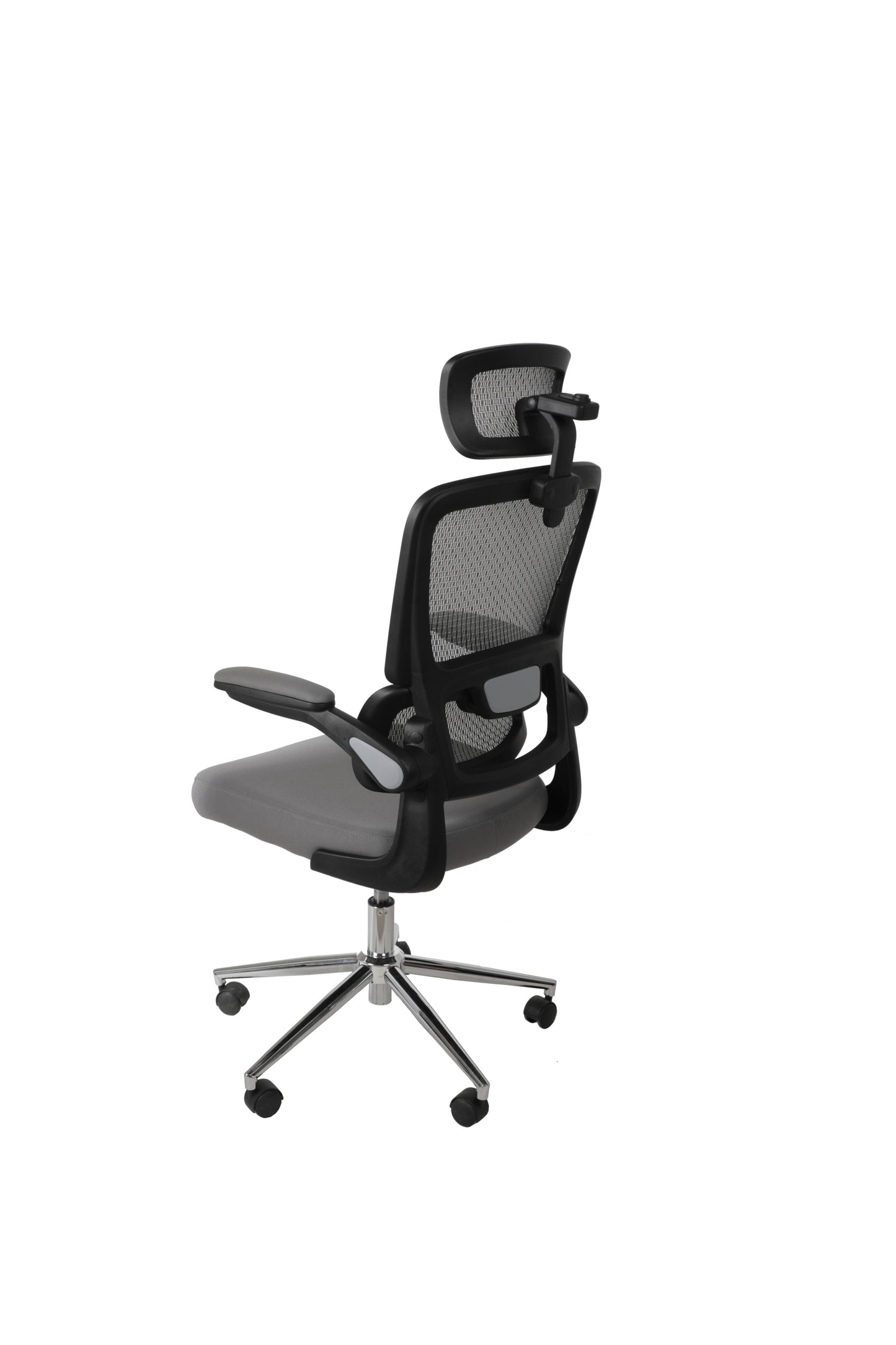 Mesh Ergonomic Office Chair with Flip Up Arms High Back Desk Chair -High Adjustable Headrest with Flip-Up Arms, Tilt Function, Lumbar Support Swivel Computer Chair Task Chair,Executive Chair, Gray