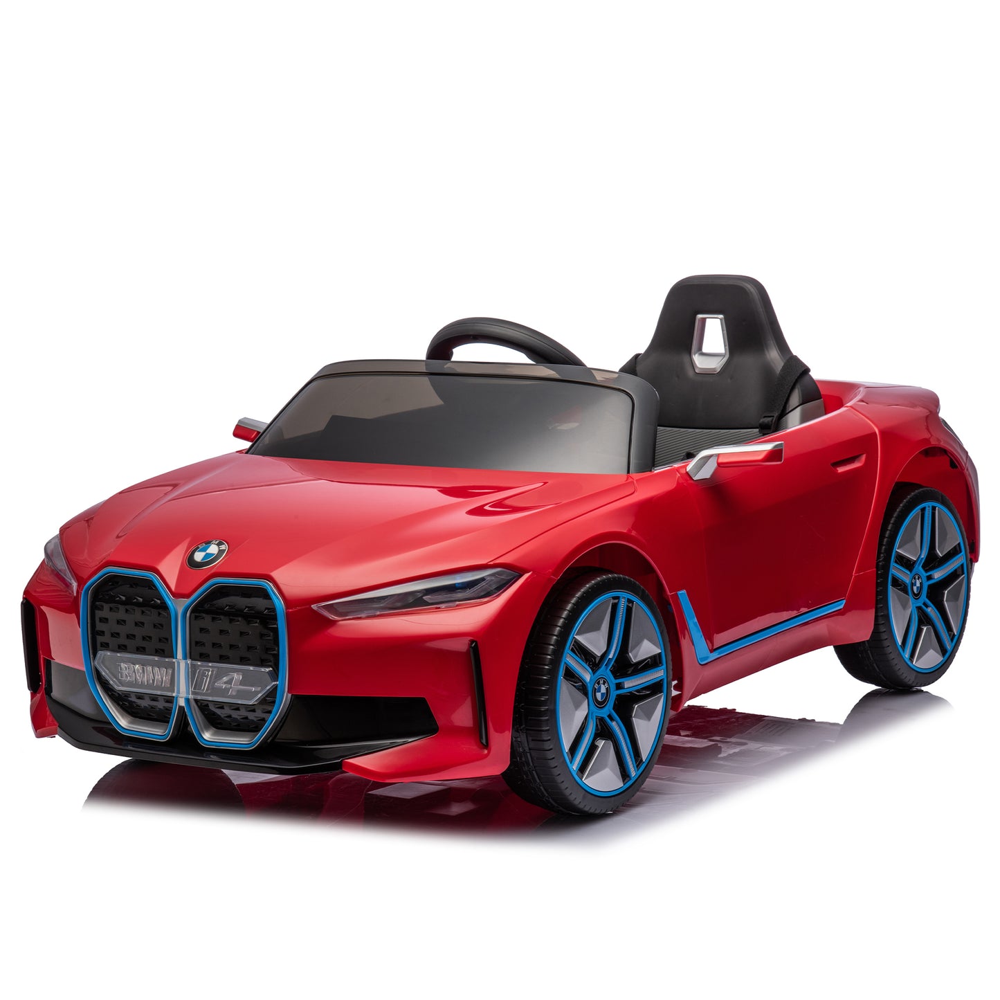 Licensed BMW I4,12v Kids ride on car 2.4G W/Parents Remote Control,electric car for kids,Three speed adjustable,Power display, USB,MP3 ,Bluetooth,LED light,Two-point safety belt,story