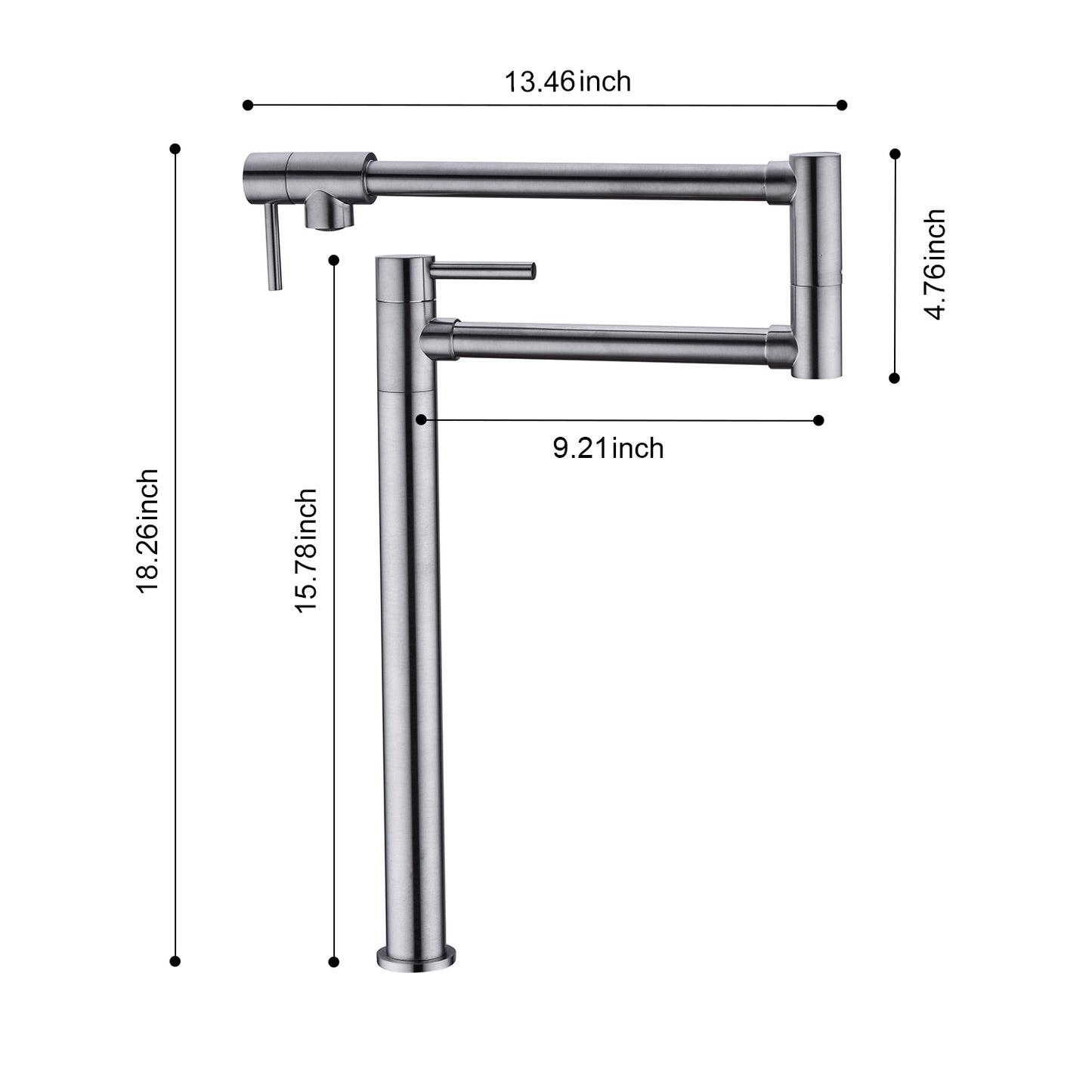 Pot Filler Faucet with Extension Shank