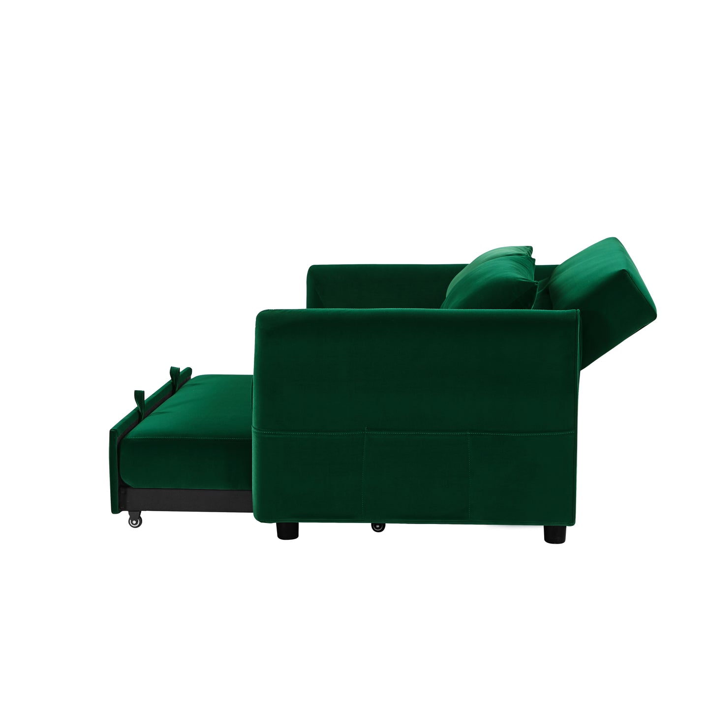 2033 Dark Green Convertible Sofa Chair Bed