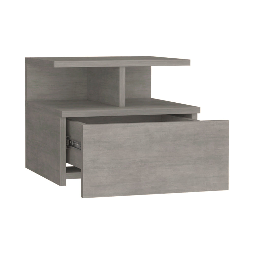 Nightstand Floating Flopini, Bedroom, Concrete Gray