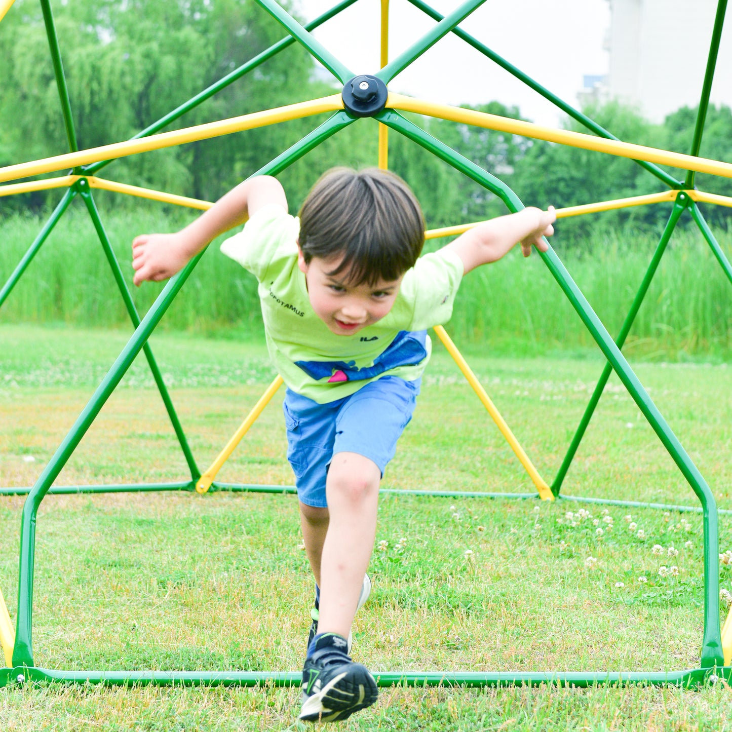 Colorful 12ft Kids Playground Climbing Dome