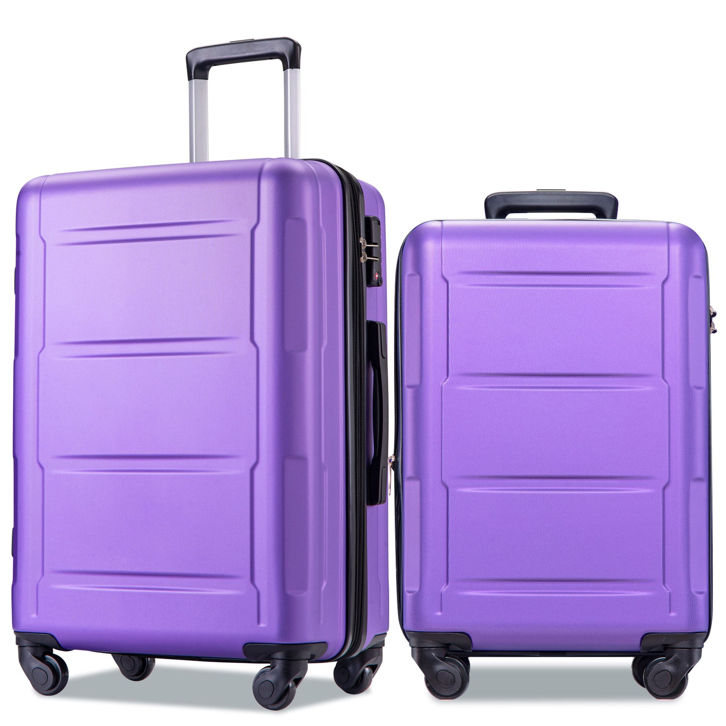 Expandable  Spinner Wheel 2 Piece Luggage Set ABS Lightweight Suitcase with TSA Lock 20inch+24inch