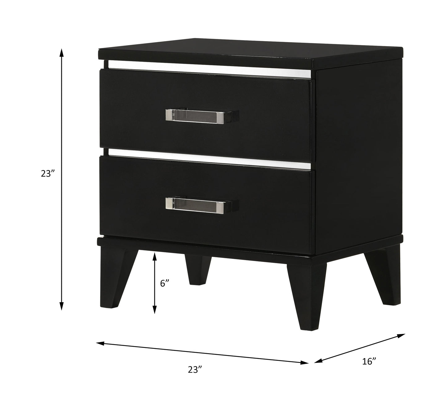 Chelsie Nightstand• Black Finish 27413