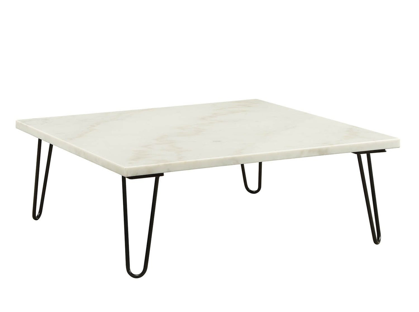 Luxurious Telestis White Marble and Black Coffee Table