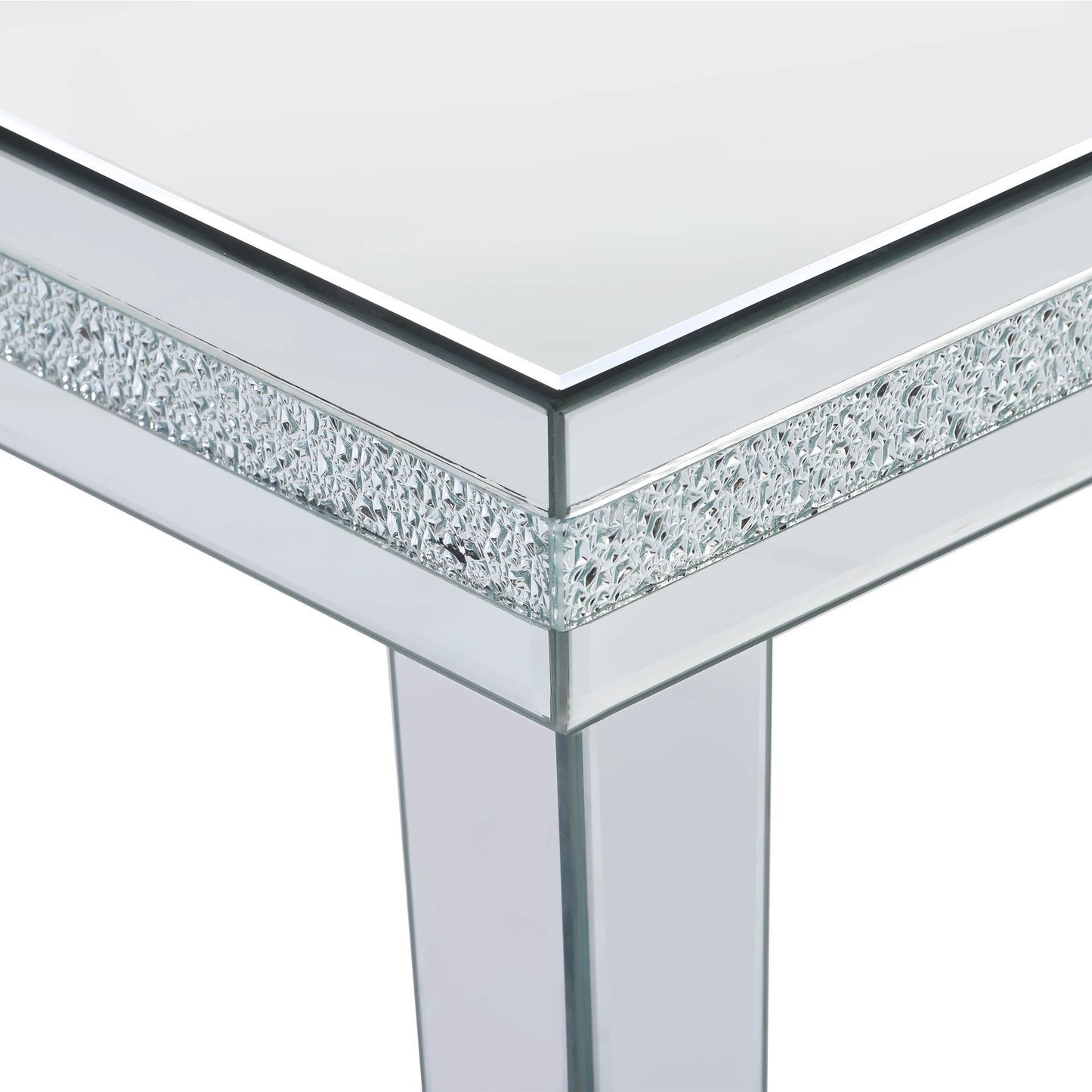 Elegant Crystal-Design Adjustable Glass Coffee Table