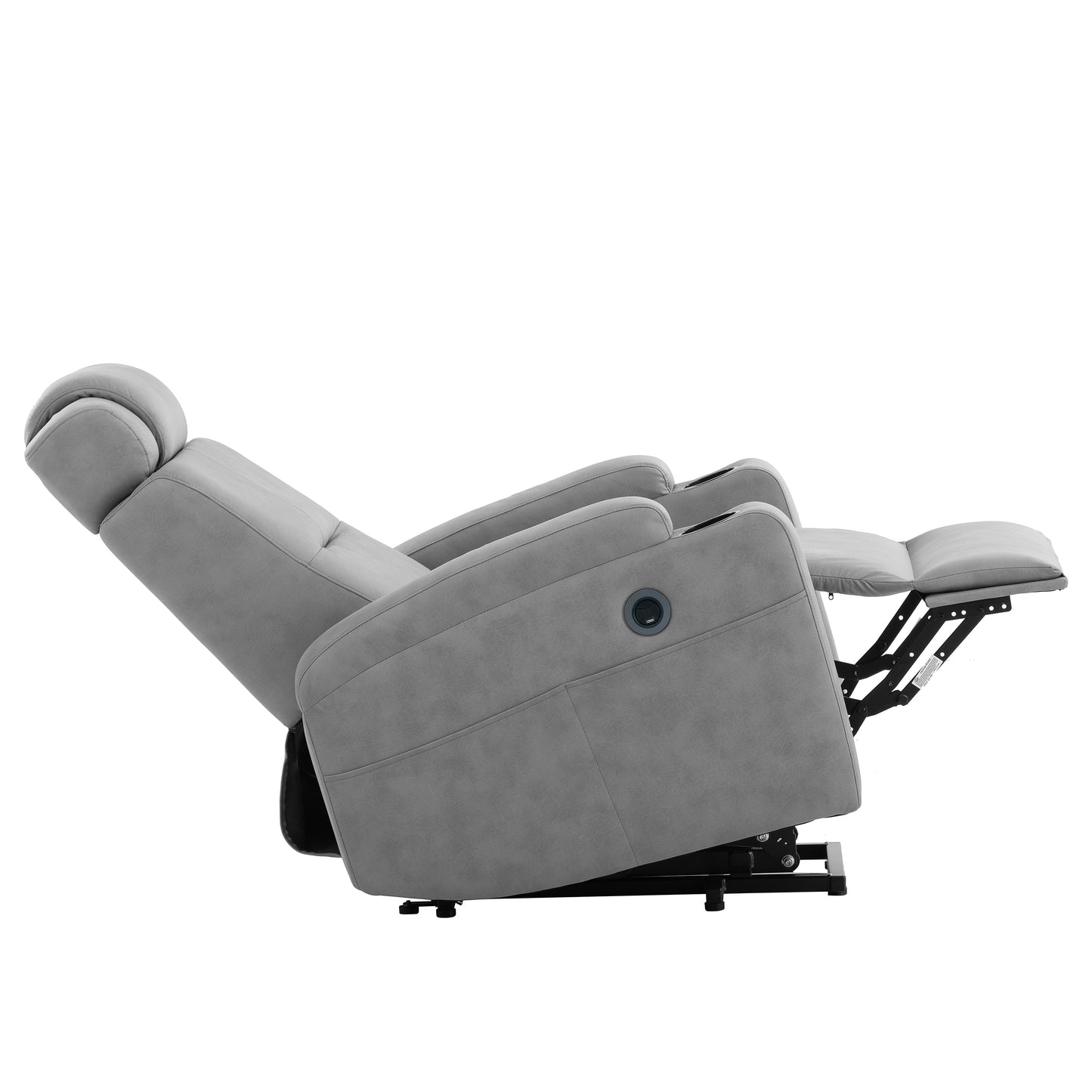 Comfortable Power Lift Recliner Chair for the Elderly with USB Charge Port (Light Gray)