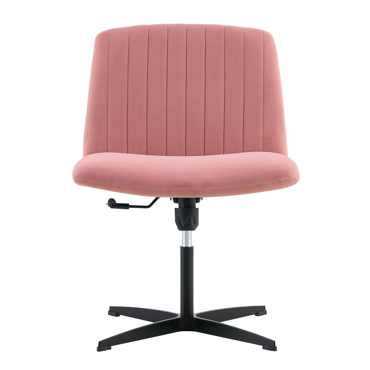 Pink Velvet Material. Home Computer Chair Office Chair Adjustable 360 °Swivel Cushion Chair With Black Foot Swivel Chair Makeup Chair Study Desk Chair. No WheelsW115167384