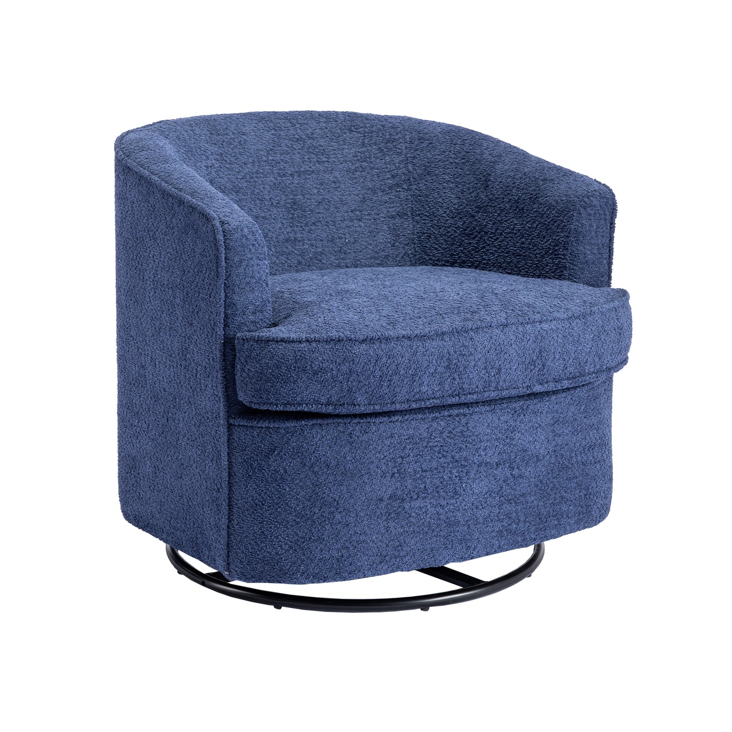 Swivel Barrel Chair with 360-Degree Swivel Feature and Plush Comfort