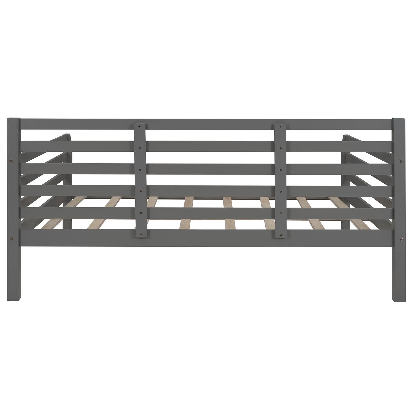 Wooden Full Size Daybed with Clean Lines, Gray