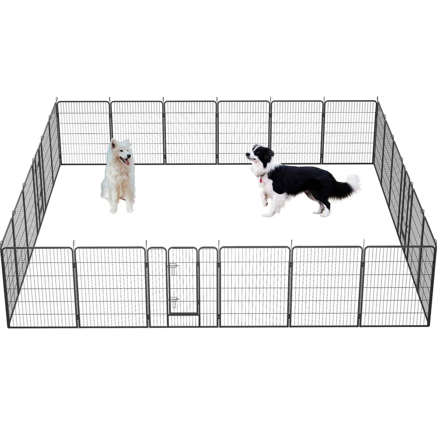 Dog Playpen Foldable 24 Panels Dog Pen 40" Height Pet Enclosure Dog Fence Outdoor with Lockable Door for Large/Medium/Small Dogs,Puppy Playpen,RV,Camping Pet Fence