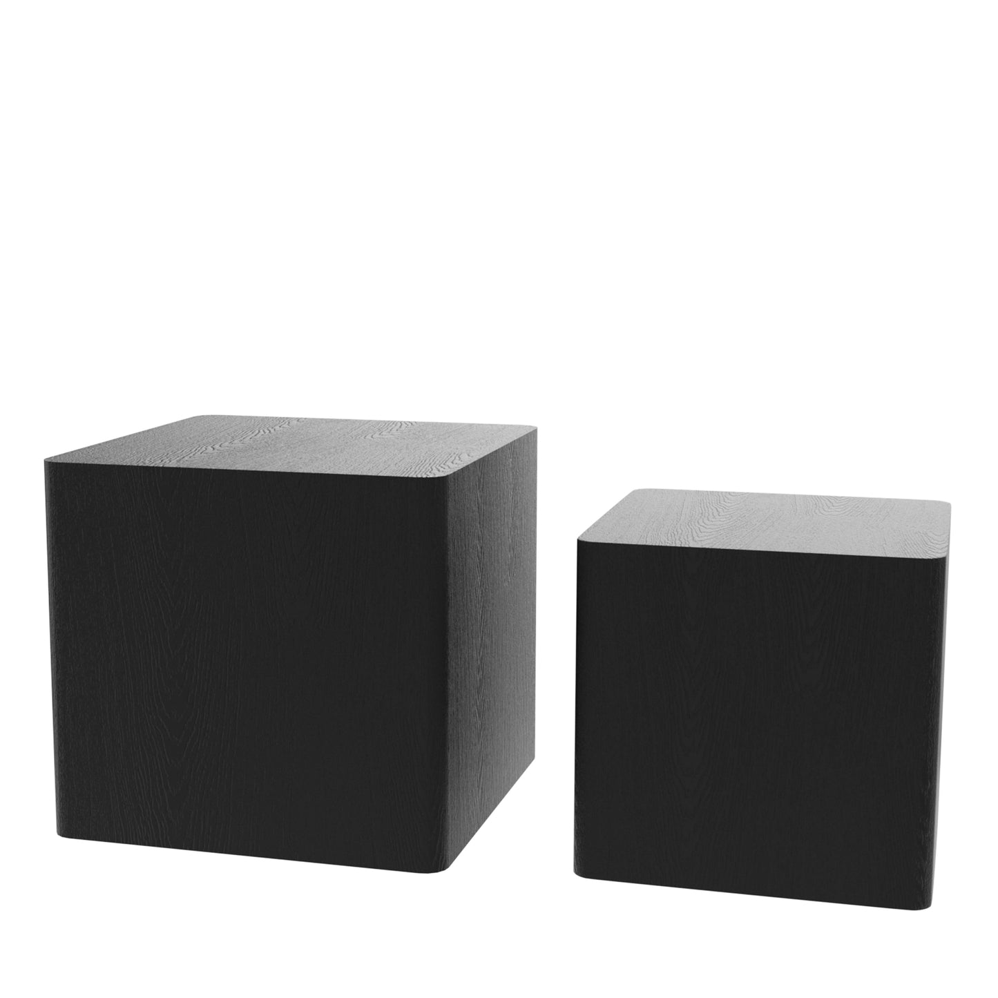 Black MDF Nesting Coffee & Side Tables Set