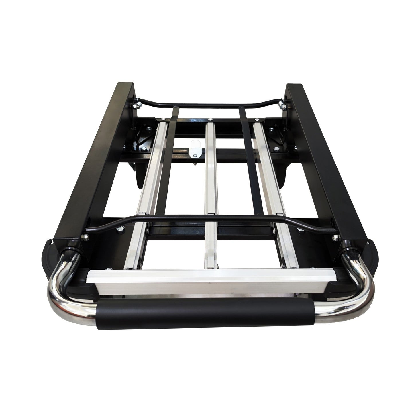 330 lbs. Capacity Extendable Folding Aluminum Four-Wheel Flatbed Car Platform Trolley Portable Hand Truck Cart