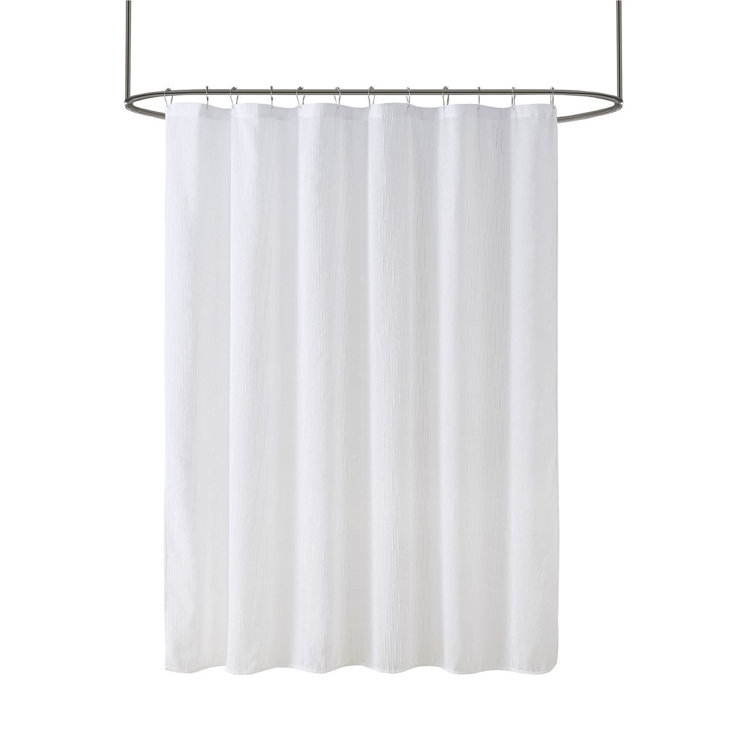 Sheer Stripe Fabric Shower Curtain