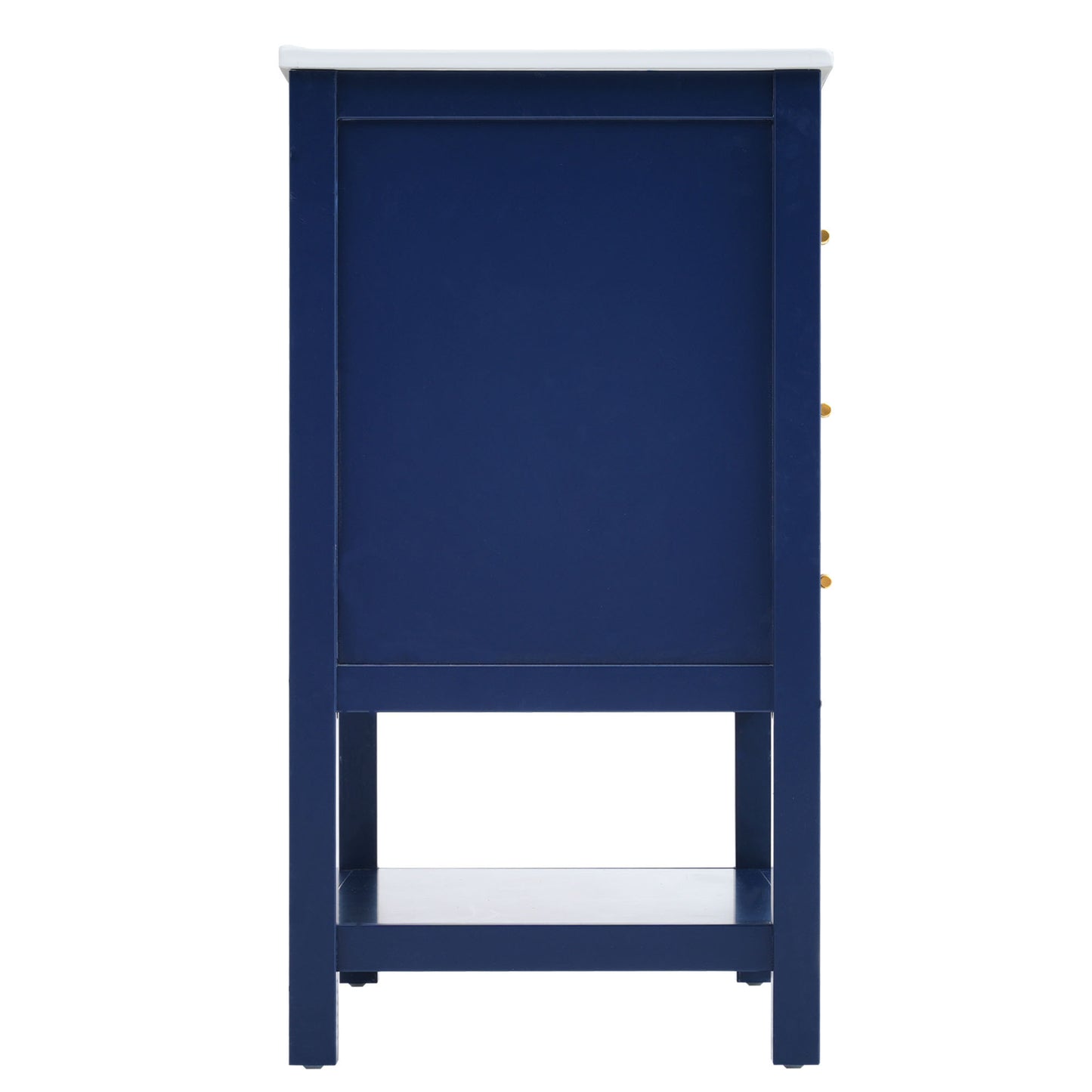 Modern 30inch Navy Blue/White Bathroom Vanity Cabinet Combo with OpenStorge, Two Drawers