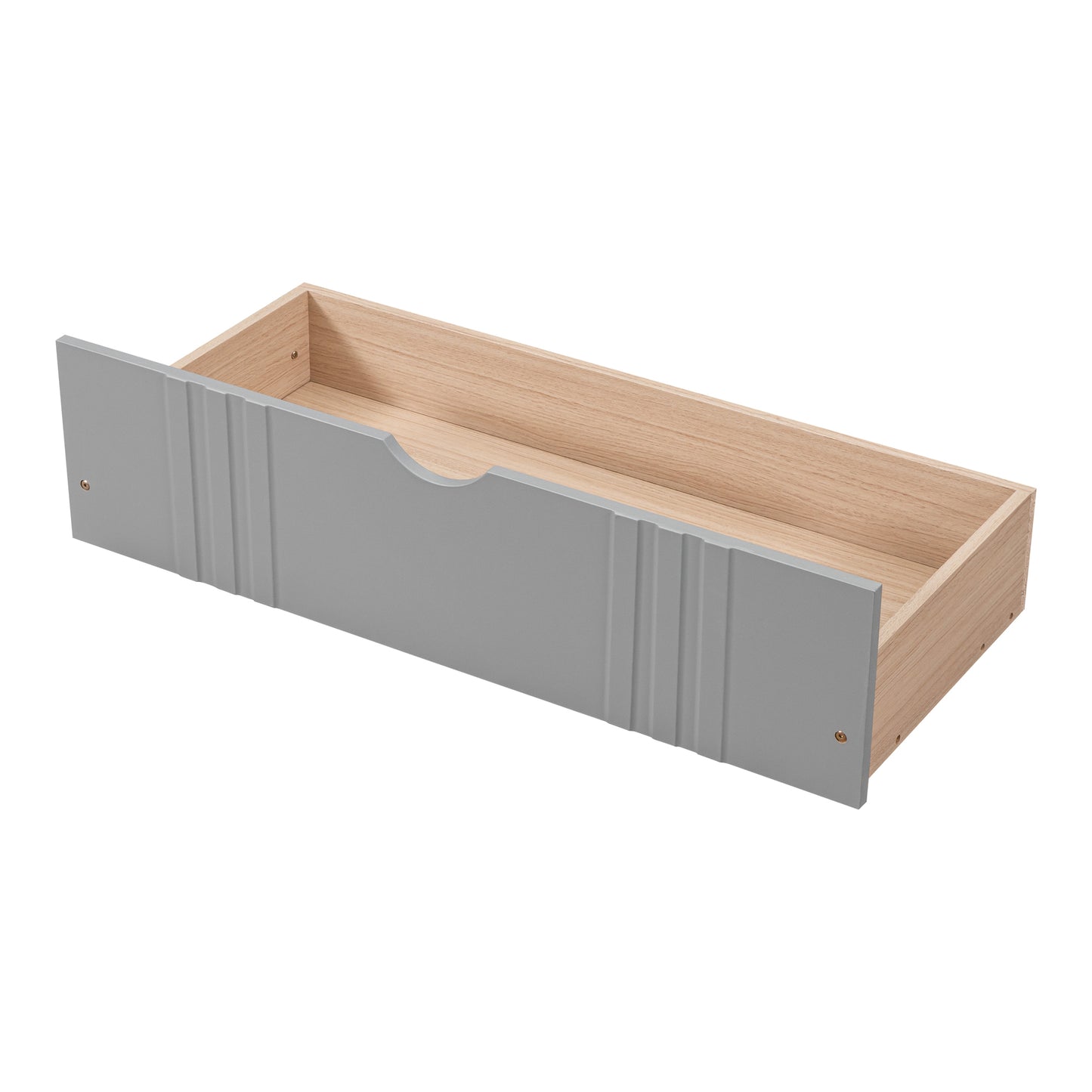 Full Size Daybed Wood Bed with Two Drawers,Gray